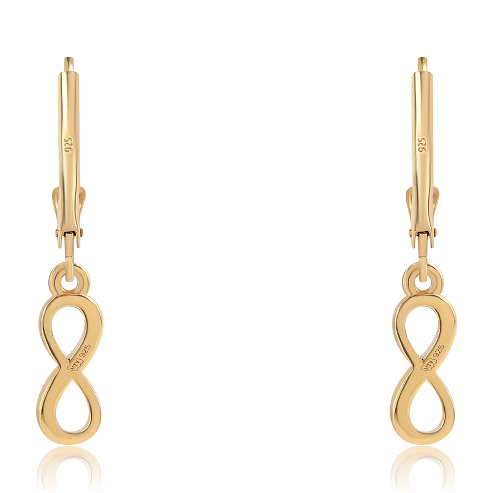 Pozlacené 925 / 1000 Sterlingové Stříbro Náušnice s Modrým Diamantem 3 