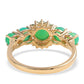 Pozlacený 925 / 1000 Sterlingové Stříbro Prsten se Zeleným Etiopským Opálem z Lega Dembi a Chromovým Diopsidem