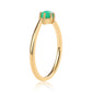Pozlacené Stříbro 925/1000 - Prsten se Zeleným Etiopským Opálem z Lega Dembi - Karátové číslo: 0.32. přibližná hmotnost: 1.68 gramů