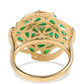 Pozlacený 925 / 1000 Sterlingové Stříbro Prsten se Zeleným Etiopským Opálem z Lega Dembi a Bílým Topazem