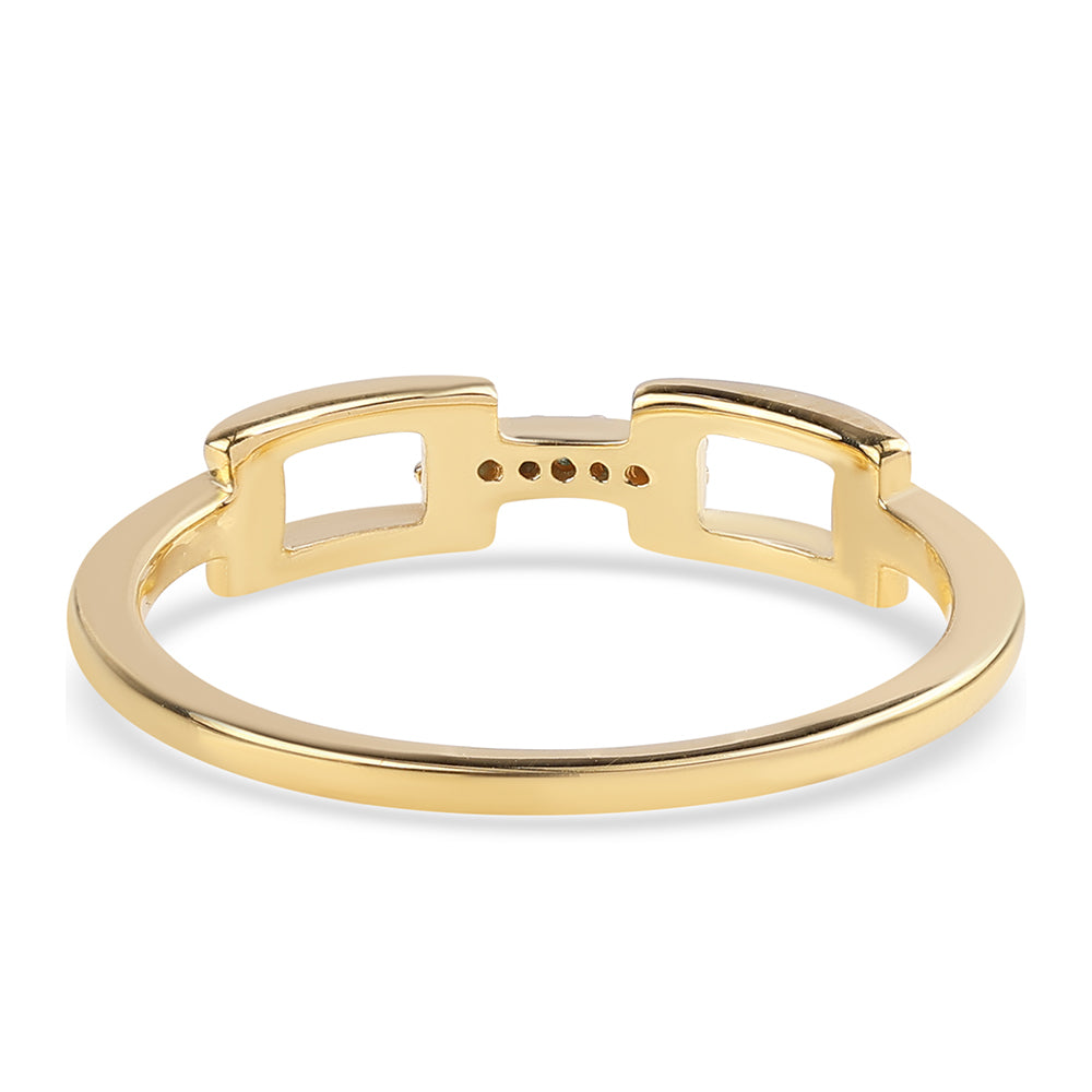 Pozlacený 925 / 1000 Sterlingové Stříbro Prsten s Modrým Diamantem 2 