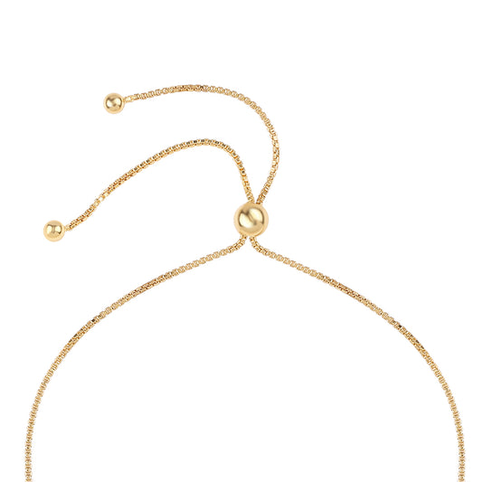 Pozlacený 925 / 1000 Sterlingové Stříbro Náramek s Modrým Diamantem