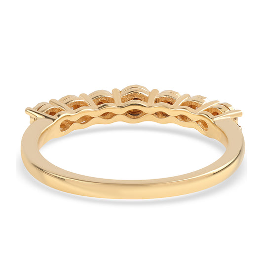 Pozlacené Stříbro 925/1000 - Prsten s Červeným Diamantem a Bílým Diamantem - Karátové číslo: 0.05. přibližná hmotnost: 2.21 gramů