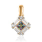 Pozlacený 925 / 1000 Sterlingové Stříbro Přívěsek s Mystickým Topazem a Bílým Topazem