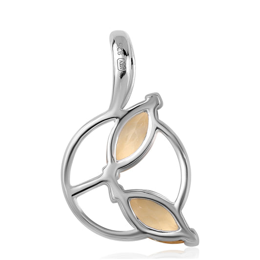 Stříbrný Přívěsek s Brazilským Citrínem tř.AA