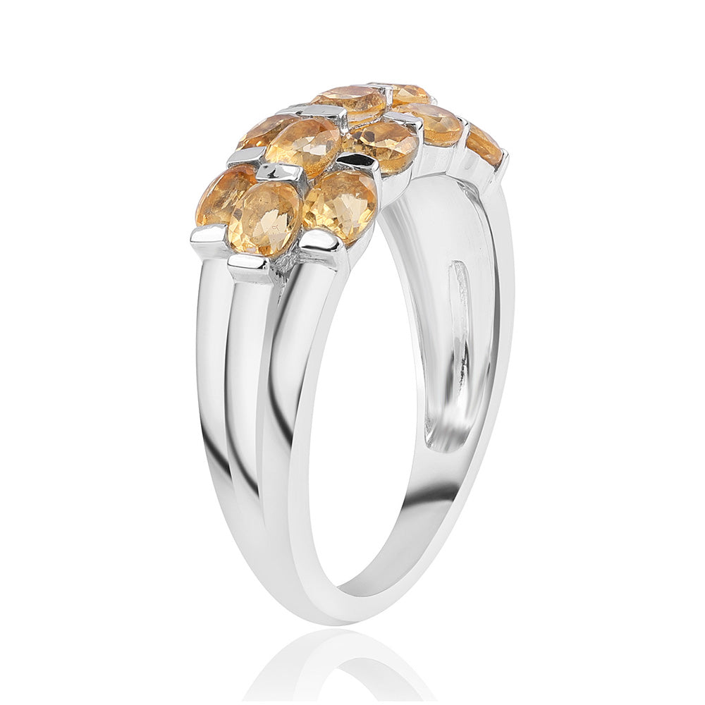 Stříbro 925/1000 - Prsten s Brazilským Citrínem tř.AA - Karátové číslo: 2.34. přibližná hmotnost: 3.82 gramů 6 