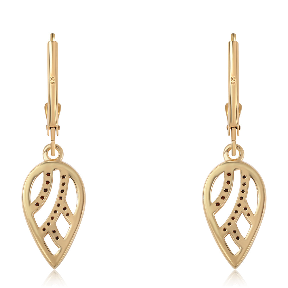 Pozlacené Stříbro 925/1000 - Náušnice s Černým Diamantem - Karátové číslo: 0.22. přibližná hmotnost: 2.58 gramů 3 