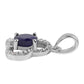 925 / 1000 Sterlingové Stříbro Přívěsek s Australským Modrým Safírem a Bílým Topazem