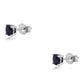 Stříbro 925/1000 - Náušnice s Australským Modrým Safírem - Karátové číslo: 1.6. přibližná hmotnost: 1.11 gramů