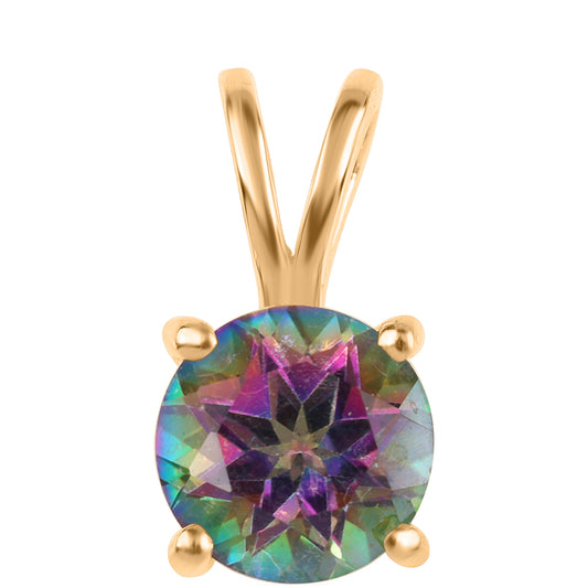 Pozlacený 925 / 1000 Sterlingové Stříbro Přívěsek s Mystickým Topazem