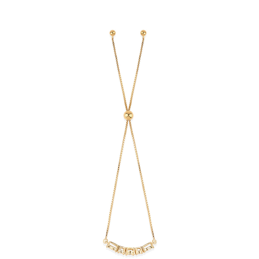 Pozlacené Stříbro 925/1000 - Náramek s Černým Diamantem - Karátové číslo: 0.05. přibližná hmotnost: 3.11 gramů 3 