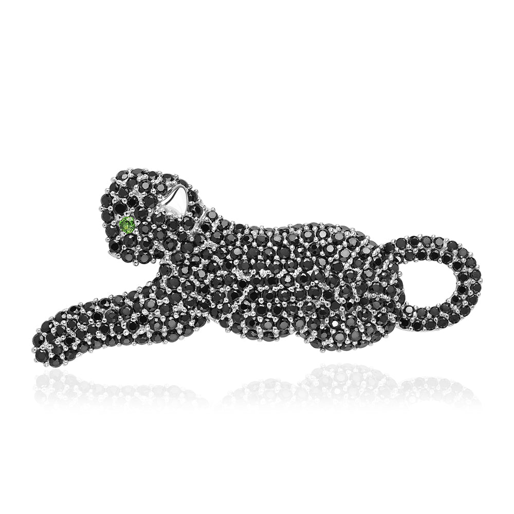 925 / 1000 Sterlingové Stříbro Přívěsek s Černým spinelem a Chromovým Diopsidem 1 