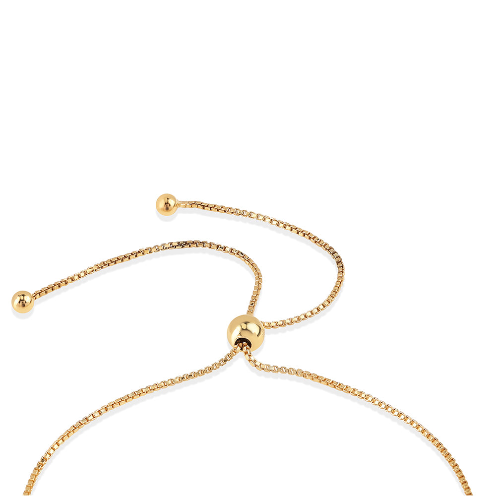 Pozlacený 925 / 1000 Sterlingové Stříbro Náramek s Černým spinelem a Bílým Topazem 2 