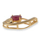 Pozlacené Stříbro 925/1000 - Přívěsek s Mozambickým Rubínem - Karátové číslo: 1.14. přibližná hmotnost: 1.98 gramů