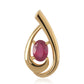 Pozlacené Stříbro 925/1000 - Přívěsek s Mozambickým Rubínem - Karátové číslo: 1.14. přibližná hmotnost: 1.98 gramů