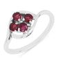 Stříbro 925/1000 - Prsten s Thajským Rubínem - Karátové číslo: 0.48. přibližná hmotnost: 2.13 gramů