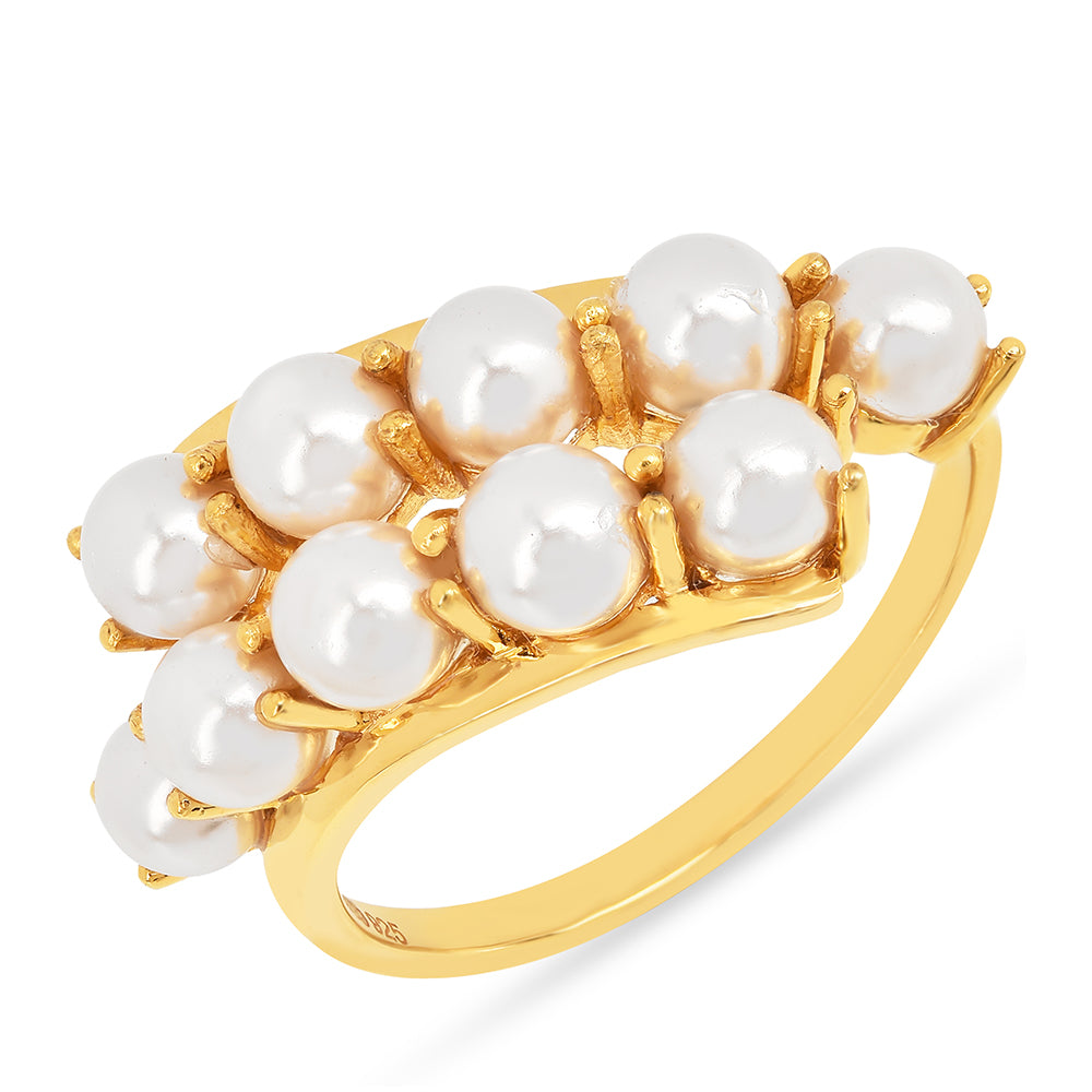 Pozlacené Stříbro 925/1000 - Prsten  - Karátové číslo: 5.03. přibližná hmotnost: 2.96 gramů 1 