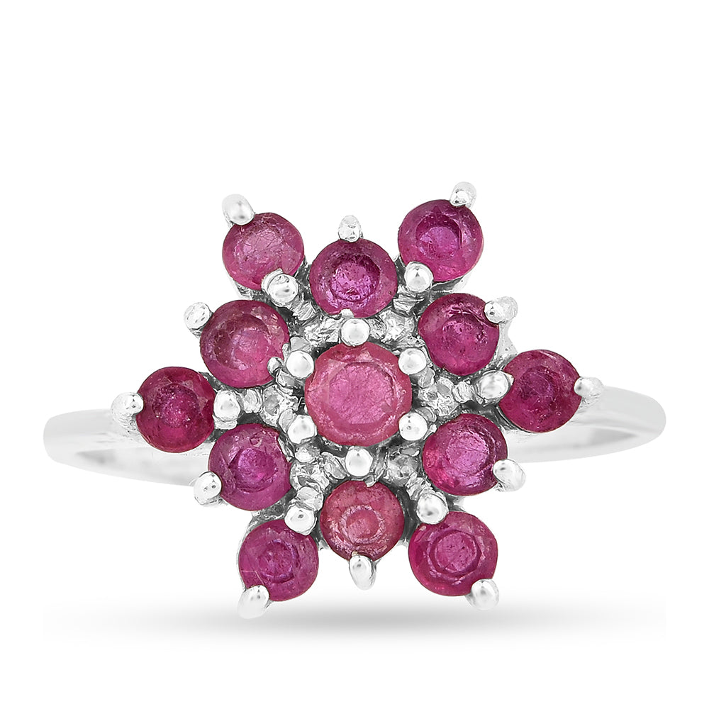 Stříbro 925/1000 - Prsten s Thajským Rubínem - Karátové číslo: 1.42. přibližná hmotnost: 2.24 gramů 2 