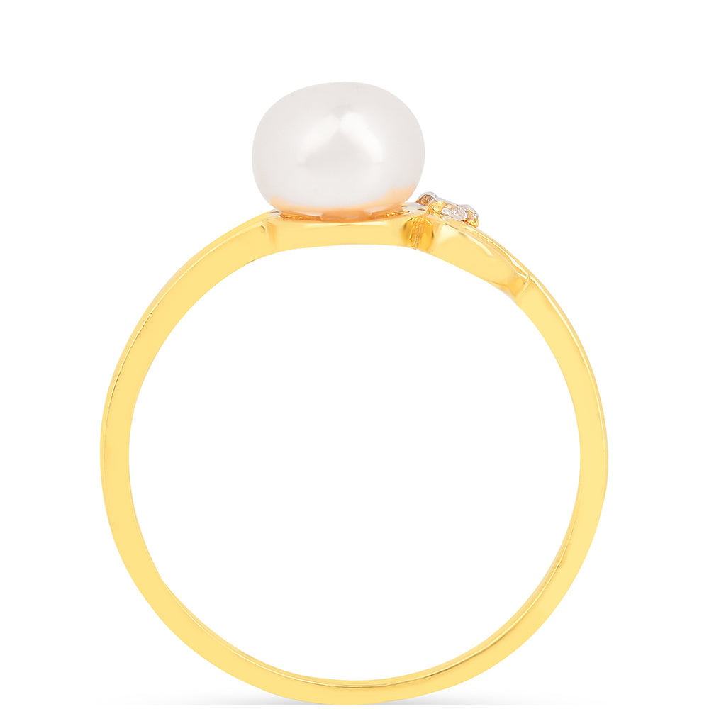 Pozlacené Stříbro 925/1000 - Prsten s Bílým Zirkonem - Karátové číslo: 2.46. přibližná hmotnost: 1.82 gramů 3 