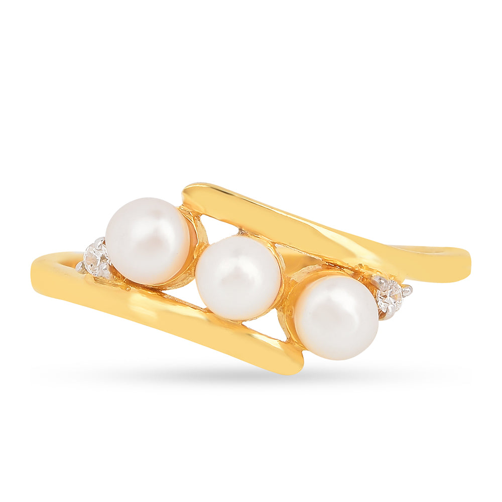 Pozlacené Stříbro 925/1000 - Prsten s Bílým Zirkonem - Karátové číslo: 0.92. přibližná hmotnost: 1.71 gramů 2 