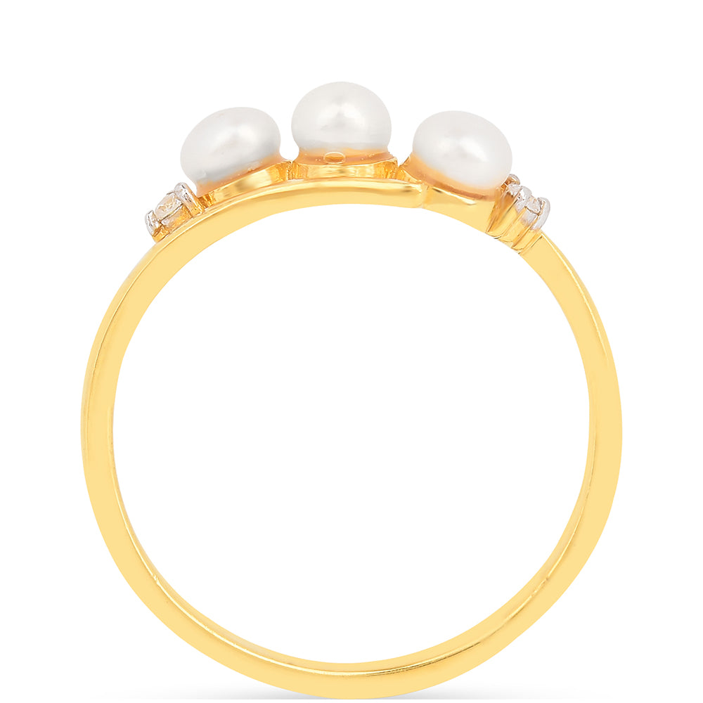 Pozlacené Stříbro 925/1000 - Prsten s Bílým Zirkonem - Karátové číslo: 0.92. přibližná hmotnost: 1.71 gramů 3 