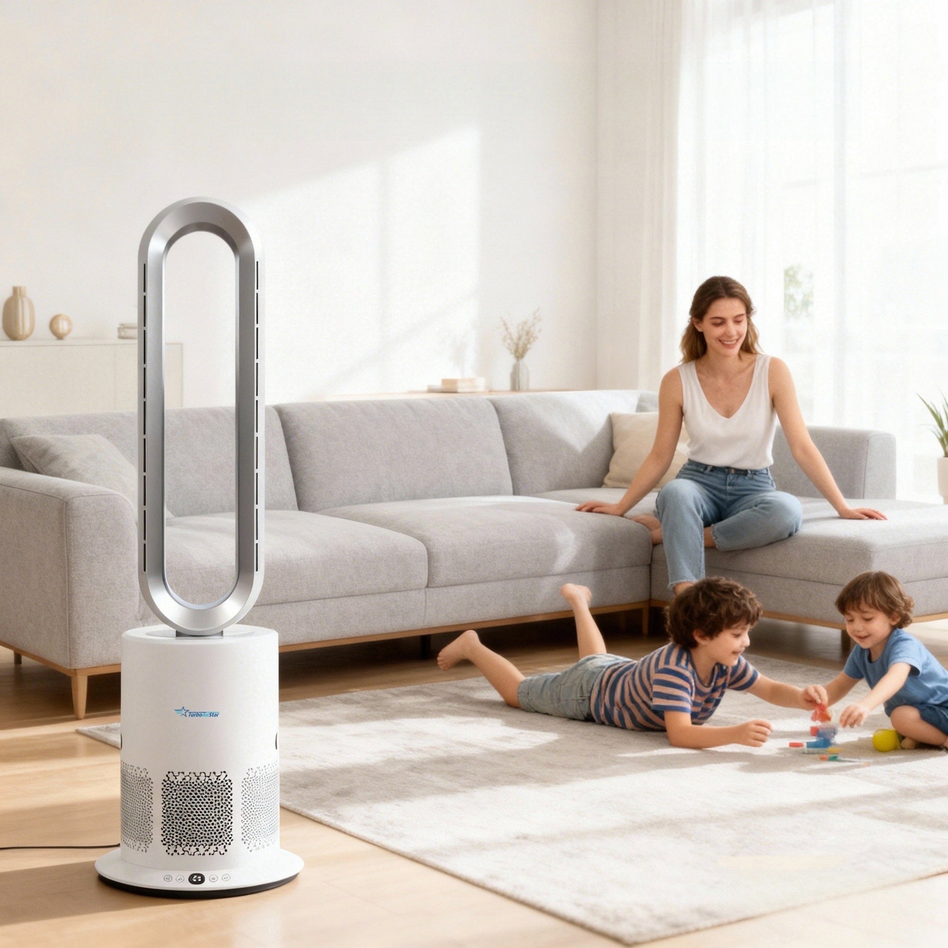 TurboAirStar Čistička vzduchu s ventilátorem pro chlazení nebo ohřátí vzduchu 8 