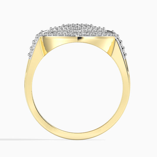 14K Zlatý Prsten s 95 Bílým Diamantem