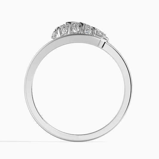 14K Zlatý Prsten s Bílým Diamantem (15 ks)