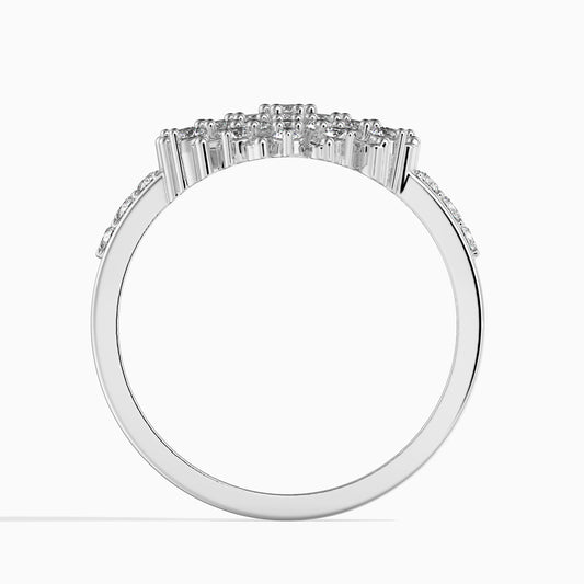 14K Zlatý Prsten s Bílým Diamantem (43 ks)