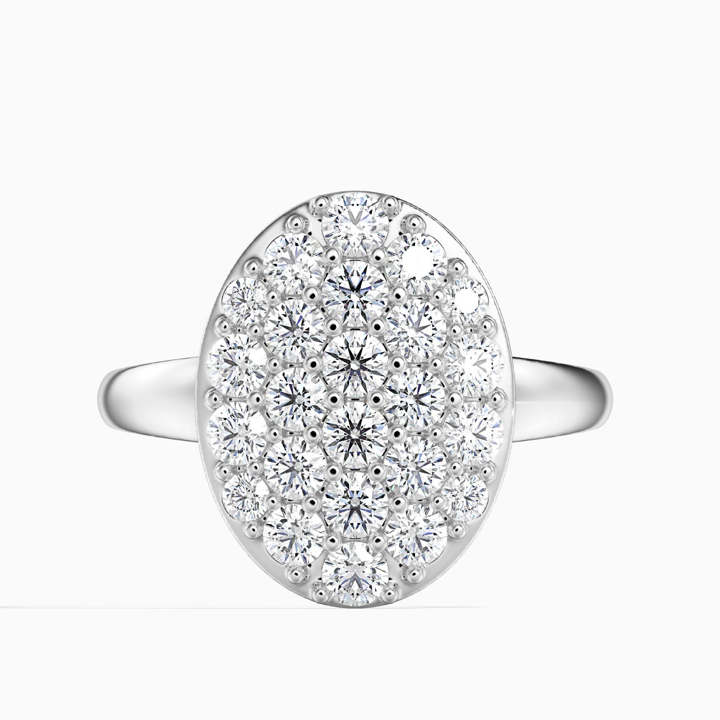 14K Zlatý Prsten s Bílým Diamantem (24 ks)