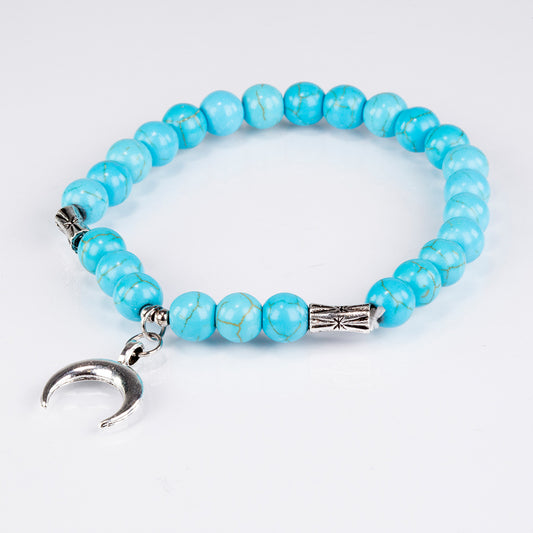 Pozlacená slitina - Sada s Tyrkysem - Karátové číslo: 223.15. přibližná hmotnost: 40.85 gramů ( Náhrdelník+Náramek )