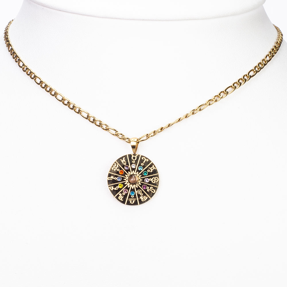 Pozlacený Slitinový Náhrdelník s Tygřím Okem ( Náhrdelník+Přívěsek ) 3 