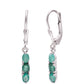 Stříbrné Náušnice s Brazilským Smaragdem