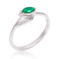 Stříbrný Prsten s Brazilským Smaragdem a Bílým Topazem