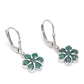 Stříbrné Náušnice s Brazilským Smaragdem