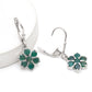Stříbrné Náušnice s Brazilským Smaragdem
