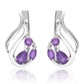 Pozlacené Stříbrné Náušnice s Marockým Ametystem