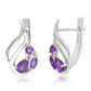 Pozlacené Stříbrné Náušnice s Marockým Ametystem