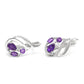 Pozlacené Stříbrné Náušnice s Marockým Ametystem