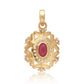 Pozlacený Stříbrný Přívěsek s Madagaskarským Rubínem a Bílým Topazem