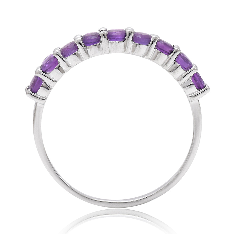 Stříbro 925/1000 - Prsten s Marockým Ametystem - Karátové číslo: 1.04. přibližná hmotnost: 1.9 gramů