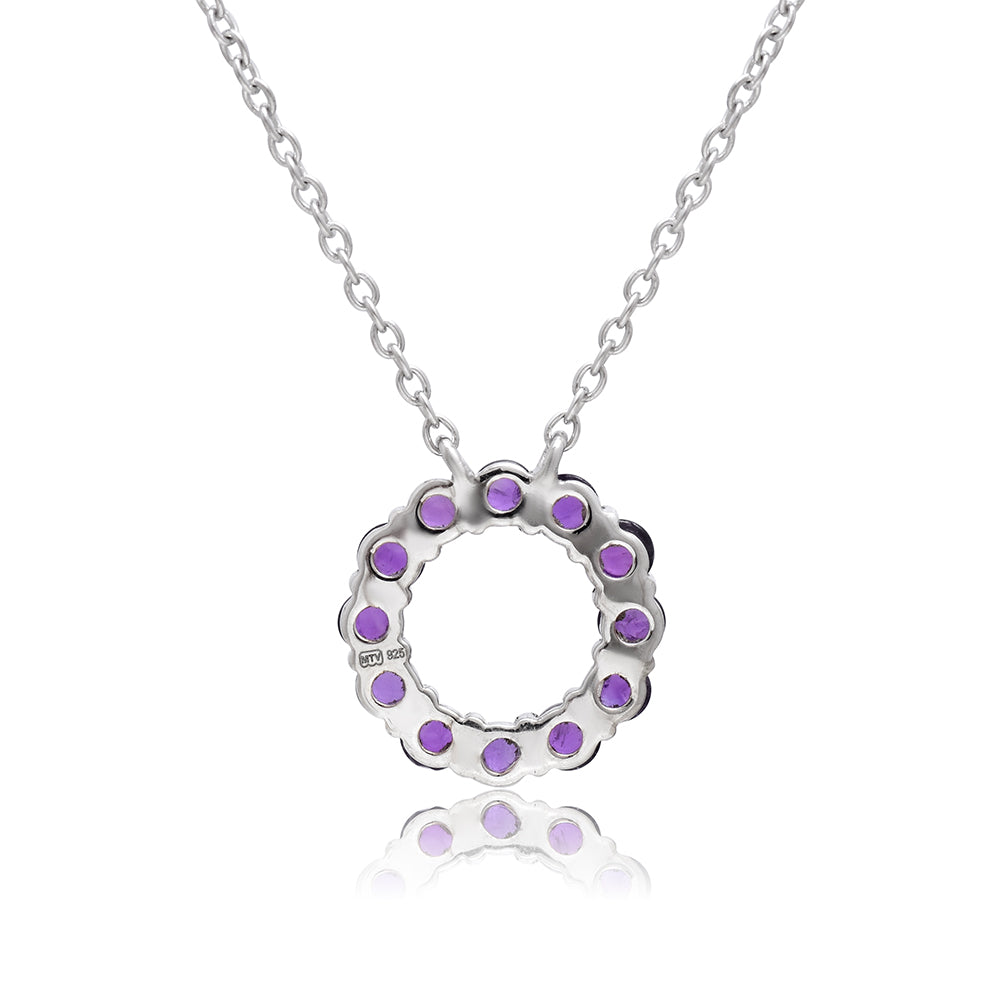 Stříbro 925/1000 - Přívěsek s Marockým Ametystem - Karátové číslo: 1.9. přibližná hmotnost: 3.94 gramů