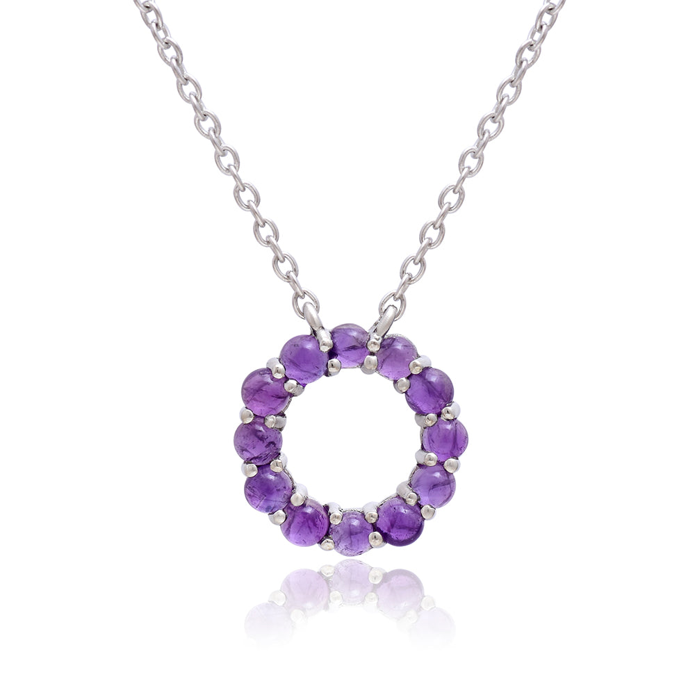 Stříbro 925/1000 - Přívěsek s Marockým Ametystem - Karátové číslo: 1.9. přibližná hmotnost: 3.94 gramů