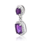 Stříbrný Přívěsek s Marockým Ametystem a Bílým Topazem
