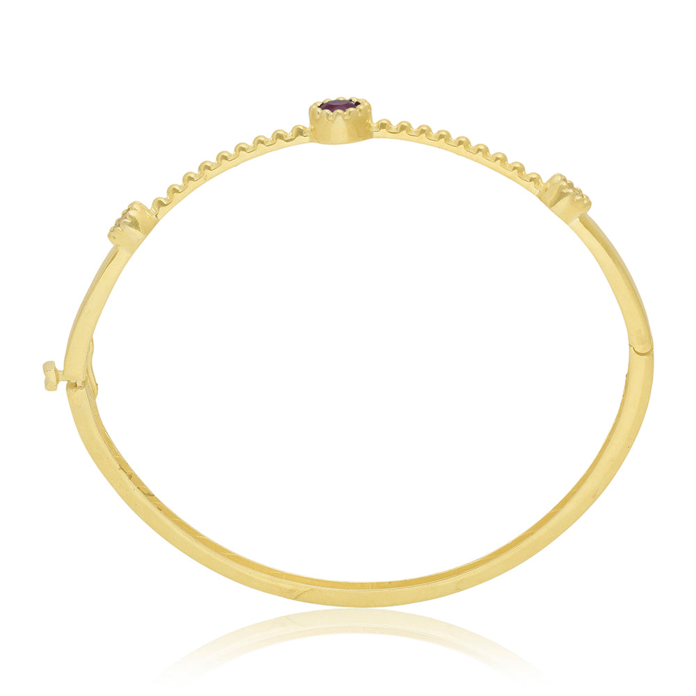 Pozlacené Stříbro 925/1000 - Náramek s Madagaskarským Rubínem - Karátové číslo: 2. přibližná hmotnost: 9.92 gramů 2 