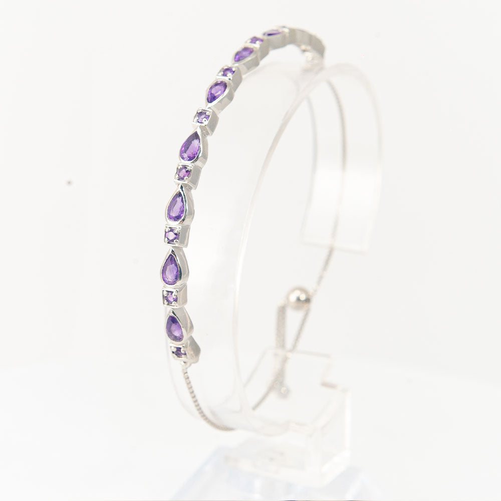 Stříbrný Náramek s Marockým Ametystem 1 