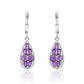 Stříbrné Náušnice s Marockým Ametystem a Bílým Topazem