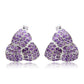 Stříbro 925/1000 - Náušnice s Marockým Ametystem - Karátové číslo: 3.4. přibližná hmotnost: 6.52 gramů