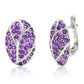 Stříbrné Náušnice s Marockým Ametystem