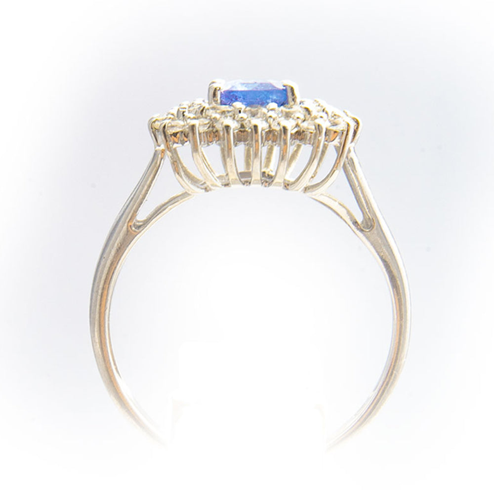 Stříbrný Prsten s AAA Tanzanitem 3 